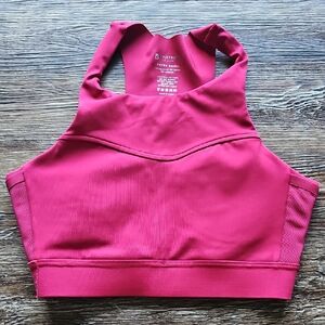 BuffBunny High Neck Sports Bra in Bright Pink